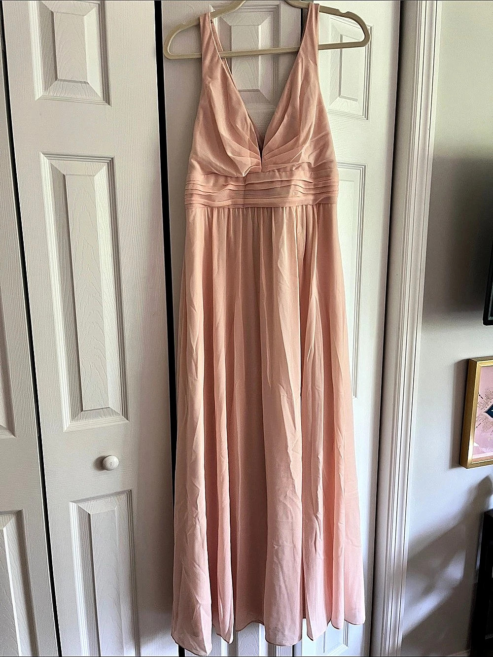 Lulus Heavenly Hues Blush Maxi Dress Pink Size Large